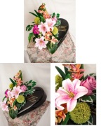 Kompozycja nagrobna serce 50 cm – stroik na grób premium