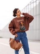 BLUZA DRESOWA BASIC OVERSIZE NADRUK NOWA KOLEKCJA POLSKA MARKA 