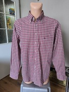 Fynch Hatton koszula męska w kratkę XL czerwona długi rękaw bawełna 