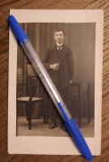 FOTOGRAFIA Elegancki mężczyzna krawat Theo Ratzky Ostrowo Ostrów ~1914