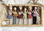 Ramka rodzina makrama prezent na urodziny rocznice ślub lub dla nauczyciela