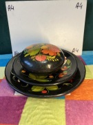 talerze 2 i1 szkatułka chochloma radziecka vintage