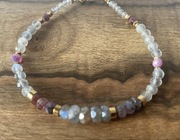 Bransoletka labradoryt i turmalin