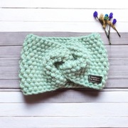 Opaska na głowę uszy handmade 100% wełna 