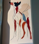 Plakat A3,  niby pies niby nie- abstrakcja 