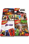 Zestaw 4 gier UNO – Jurassic World / Star Wars / Avengers / Minecraft