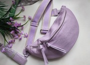 Torebka nerka liliowa Purple eko-skóra 2 paski 