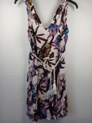 Sukienka Next Beachwear XS/S kwiaty letnia boho wiązana w pasie hit lato