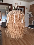 Klosz, abażur z naturalnej rafii, 40 x 50 cm