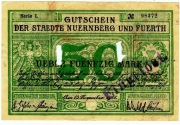 NUERNBERG u. FURTH 50 Mk. 23.10.1918 - rzadkość - piękny