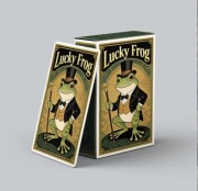 Kolekcjonerska talia kart z motywem "żaby szczęścia" 