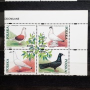 Polska Fi.Nr. 3363-3366** 1994r. Gołębie hodowlane