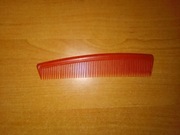 Grzebień do włosów grzebyk czerwony pomarańczowy 13cm PRL