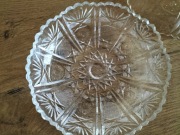 WYJĄTKOWY KOMPLET 6 TALERZYKÓW-ORYGINAŁ-styl Bohemia Crystal-KRYSZTAŁY PRL