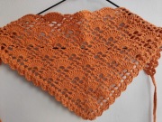Chustka ażurowa bandana ok 57x27 pomarańczowy 