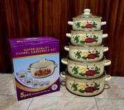 Garnki emaliowane zestaw likwidacja magazynu 