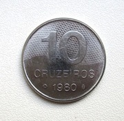 10 Cruzeiros 1980 r.  Brazylia
