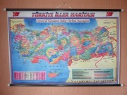 Mapa administracyjna Turcji do powieszenia, zwijana, 76 x 50cm