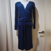 Flip Flop sukienka chabrowa, kopertowa, warkocze