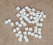 LEGO 20 sztuk  - ozdobne części białe kopuła  - ementy mix 