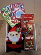 Zestaw box świąteczny prezent maskotka klocki zawieszki kreatywne