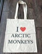 Torba bawełniana torebka tote bag cotton bawełna beżowa arctic monkeys 