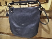 Duża czarna skórzana torebka Valentini