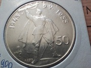 50 koron Czechosłowacja 1955r  Ag, piękna