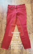 Bryczesy jeździeckie - rozmiar 36 - jeansowe pełny lej, Mountain Horse