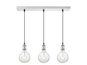 Lampa sufitowa vintage 3x E27 - NOWA, chrom 