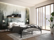 Łóżko metalowe + stelaż CZARNE 160x200