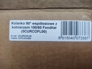 Kolanko współosiowe kołnierz 100/60x90 Fondital