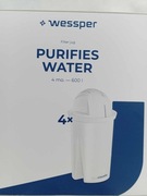 Filtry 4 szt do dzbanków filtrujących Wessper aquaclassic 