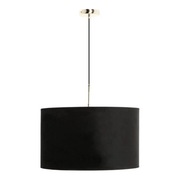 Lampa wisząca sufitowa 50 cm welur czarna