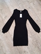 Sukienka dzianinowa damska - rozm S - kolor czarny