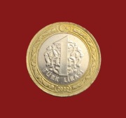 Moneta 1 lira 2022, Turcja