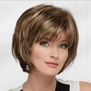 Peruka brąz pasemka 