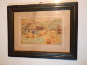 Obraz haftowany pejzaż wiejski 41 cm /53,6 cm