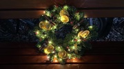 Wianek z lampkami led - jodła 