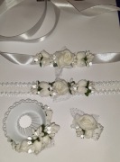 Opaska pasek ozdoba świecy Bransoletka do chrztu sesji wesela przyjecia 