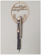 Anioł Stróż Naszego Domu makrama ze sznurka grafitowy 