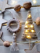 Ozdoba świąteczna w stylu Boho, eko bombka 023