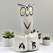 New Look Sowa na książce Béla Balogh Hollohaza Węgry  pikasiak lata 60te