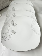 Talerze obiadowe duże komplet talerzy z porcelany 6 sztuk białe