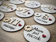 Tabliczki dekoracyjne do zdjęć pamiątkowych miesiące pierwszy rok