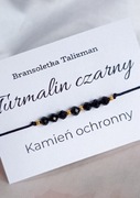Bransoletka z kamieni naturalnych turmalin czarny ochrona talizman 