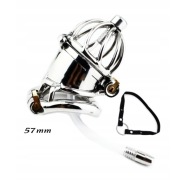 Stalowy pas cnoty Chastity cage klatka na penisa dilator Oring 57mm + pasek