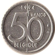 BELGIA 50 franków 1994 ,KM# 193, AU, tekst francuski