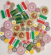 LEGO pakiet elementów jedzenie - donut pizza słodycze owoce jajko - mix