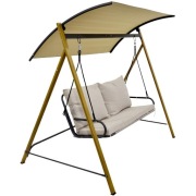 HUŚTAWKA OGRODOWO BALKONOWA 2-OSOBOWA PIASKOWA